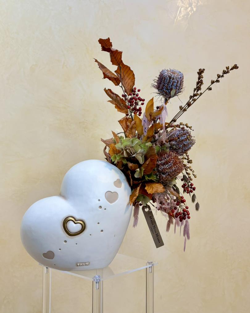 Vaso Thun con fiori stabilizzati ed essiccati a L'Aquila